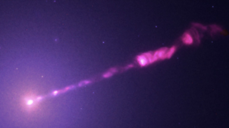 NASA X-ray spacecraft catches jet erupting from the first supermassive black hole imaged by humanity A jet erupts from M87* the first black hole imaged by humanity