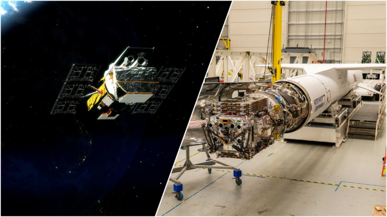 ‘No one thought it was going to be possible.’ A space telescope is falling out of space. This is NASA’s daring plan to save it. A split image of NASA's Swift observatory in orbit and the Katalyst spacecraft that will save it from falling out of space.