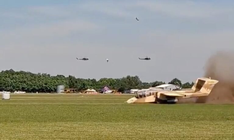 OV-10 Bronco aircraft from French museum has crash-landed with gear-up at Polish Airshow OV-10 Bronco aircraft from French museum has crash-landed with gear-up at Polish Airshow