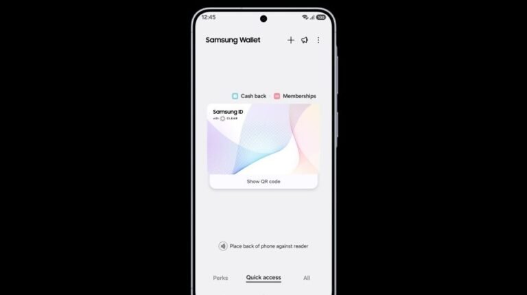 The Samsung ID with Clear digital ID on a smartphone.