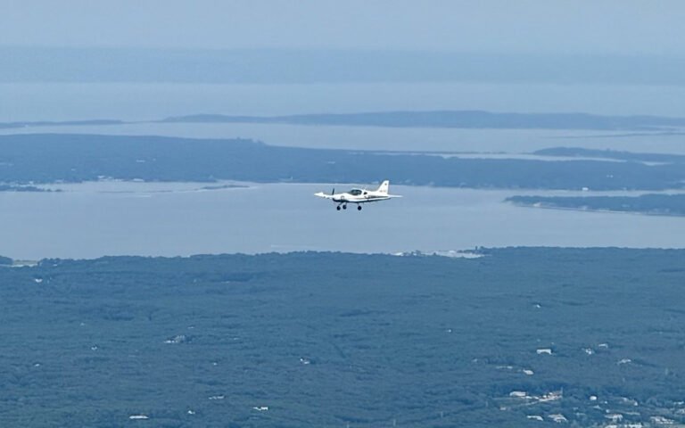 BRM Aero Bristell B23 Energic H55 electric propulsion system demonstration flight in New York