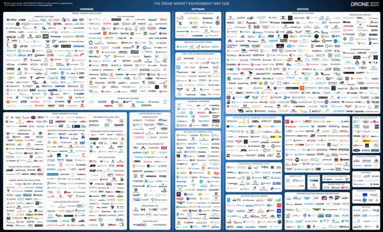 This map of 1,413 drone companies tells a fascinating story