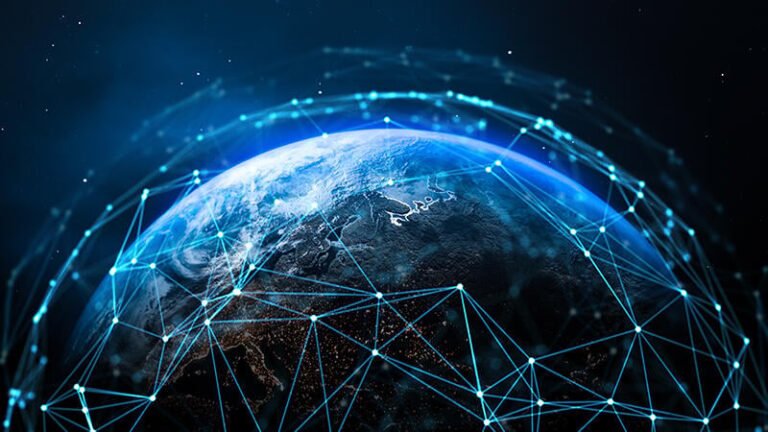 Two Offices Face a Shaky Future in U.S. Space Force Acquisition Overhaul satellite links over Earth