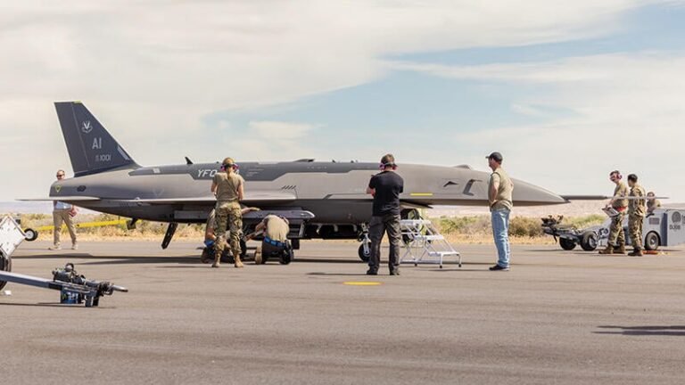 U.S. Air Force’s Collaborative Combat Aircraft Advances To New Phase Anduril Industries YFQ-44A combat drone prototype