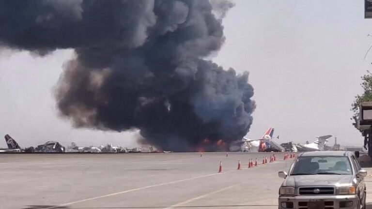 Yemenia Says Israeli Airstrikes In May 2025 Caused $181M Damage airstrike on sana'a airport in yemen
