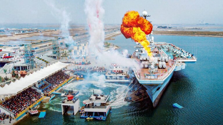 A Soviet Aircraft Carrier That Terrified NATO Now Hosts A Jet-Ski Stunt Show A Soviet Aircraft Carrier That Terrified NATO Now Hosts A Jet-Ski Stunt Show