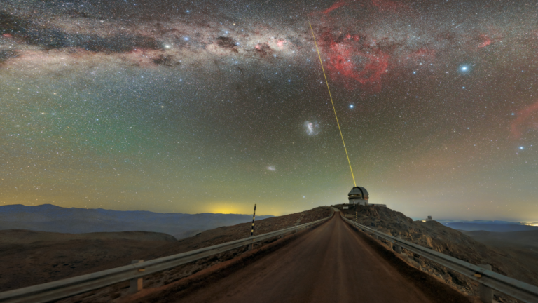 A laser disappears into the Milky Way’s heart photo of the day for July 16, 2026 A laser disappears into the Milky Way's heart photo of the day for July 16, 2026