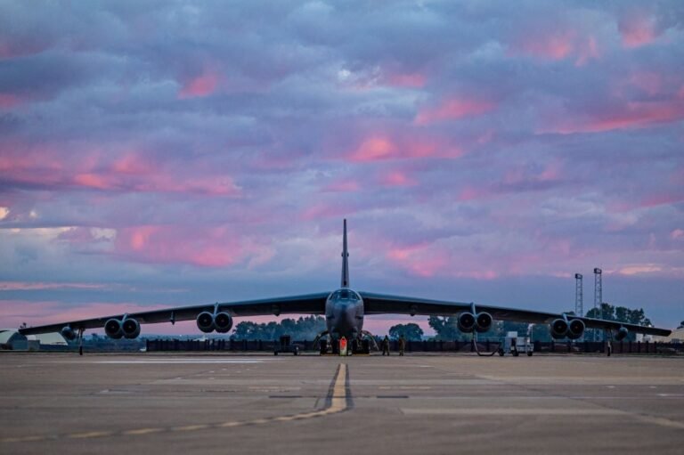 Pictured is a U.S. Air Force photo of a B-52H with Barksdale AFB, La.