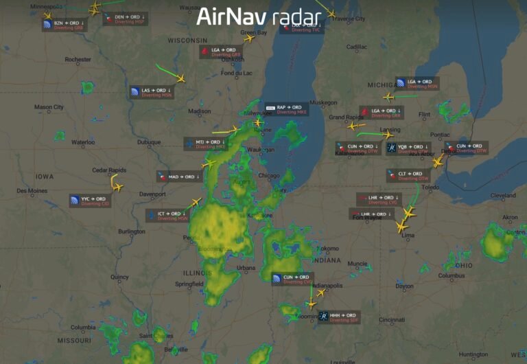 All departures to Chicago O'Hare International Airport are currently grounded
