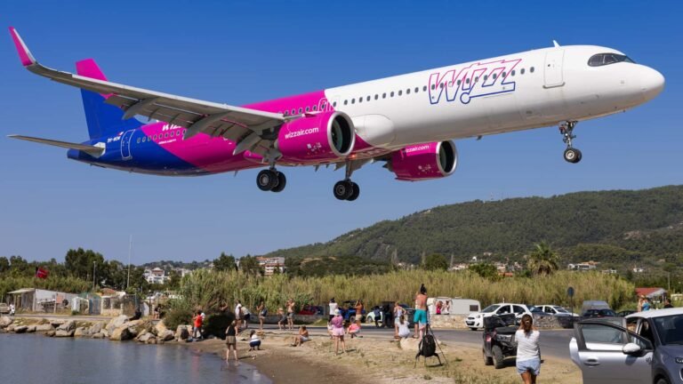 Anflug-Spektakel in Skiathos: Kopf einziehen, Flugzeug landet! Anflug-Spektakel in Skiathos: Kopf einziehen, Flugzeug landet!