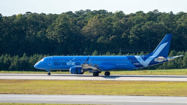 Breeze Airways Schedules Embraer E190 Flights On 9 Routes Over The Next 2 Months