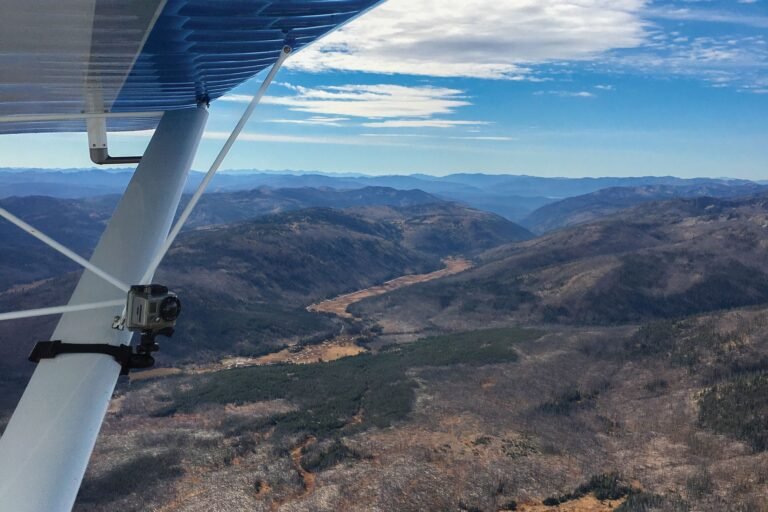 Flying over mountains [Credit: Julie Boatman]