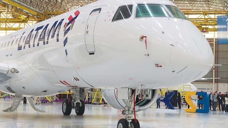 Embraer Caps Successful Run In Latin America With Abra’s E2 Order LATAM Airlines Embraer E2 jet