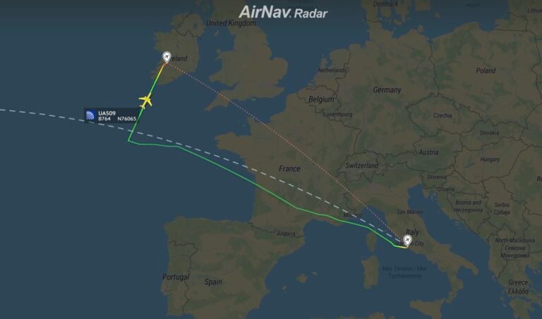 Engine vibrations forced a 24-year-old United Boeing 767 flight to Newark to divert to Ireland Engine vibrations forced a 24-year-old United Boeing 767 flight to Newark to divert to Ireland