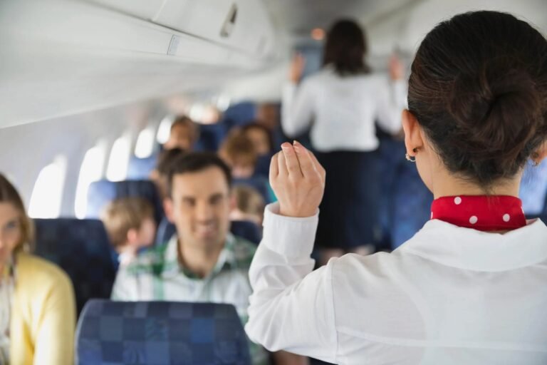 FAA Aims to Block State, Local Crew Break Requirements flight attendant stock image