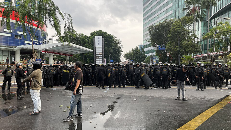 Increasing unrest creates PV&T opportunity in Asia Indonesian riots in August 2025, taken in Medan