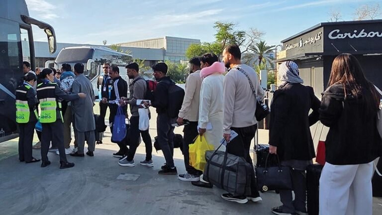 Jazeera Airways Sets Up Two New Hubs Amid Iran War Passengers board coaches in Kuwait City