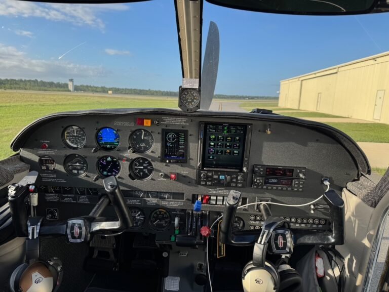 The author's 54-year-old Piper Arrow with its modern glass panel. [Credit: Les Abend]