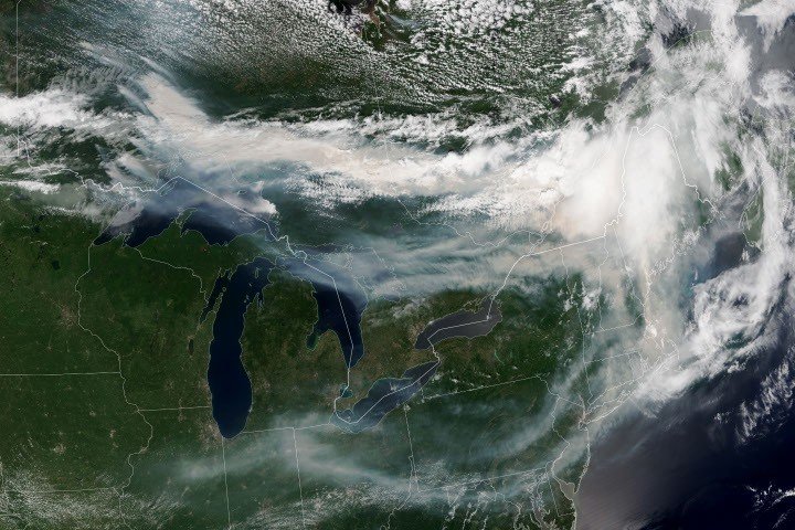 Ontario Wildfire Smoke Moves East Ontario Wildfire Smoke Moves East