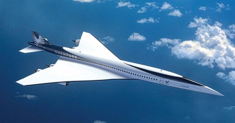 Overture is Boom’s planned flagship civil supersonic jet. [Credit: Boom Supersonic]