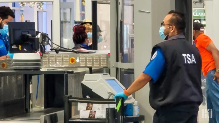 TSA employees at checkpoint