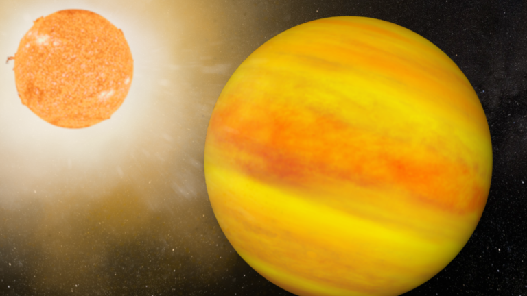 This weird ‘hot Jupiter’ exoplanet has a hotspot in the wrong place, and astronomers aren’t sure how An illustration of the weird hot Jupiter exoplanet CoRoT-2 b