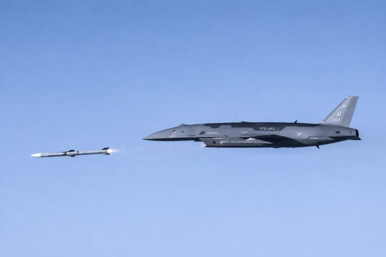 US Air Force combat drone fires AIM-120 missile for first time US Air Force combat drone fires AIM-120 missile for first time