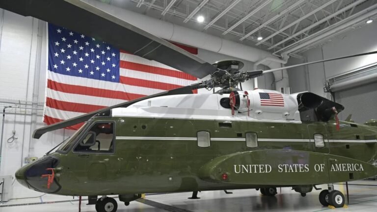 White House Helipad is Trump’s Latest Construction Project Sikorsky VH-92A S-92 helicopter in Marine One livery