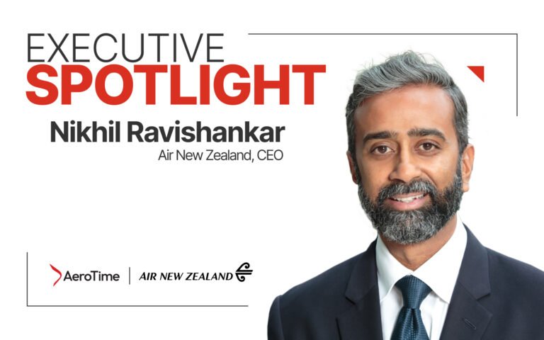 ‘We want to win on sleep.’ Air NZ’s new CEO talks strategy Executive Spotlight banner featuring Nikhil Ravishankar CEO of Air New Zealand with a partial headshot on the right