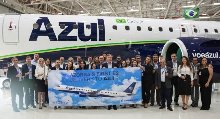 All Of Azul’s E2s Are Operating After Pratt & Whitney Engine Fix Azul e105-E2 delivery Nov 2023