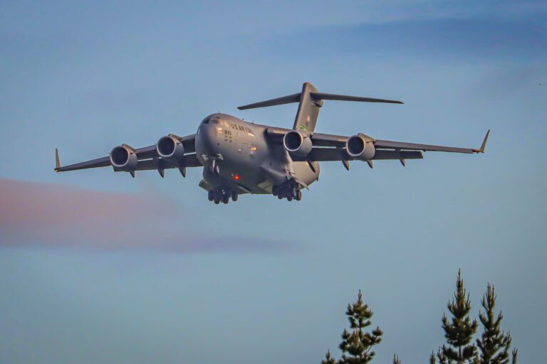 U.S. Air Force Boeing C-17 Globemaster III at Christchurch International Airport in New Zealand