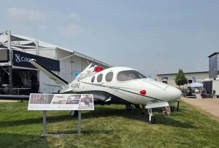 Cirrus Aircraft’s exhibit at EAA AirVenture Oshkosh 2026