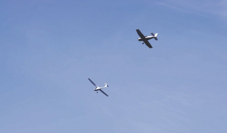 Near-midair encounters are not common events, but they are not rare either. [Credit: Adobe Stock]
