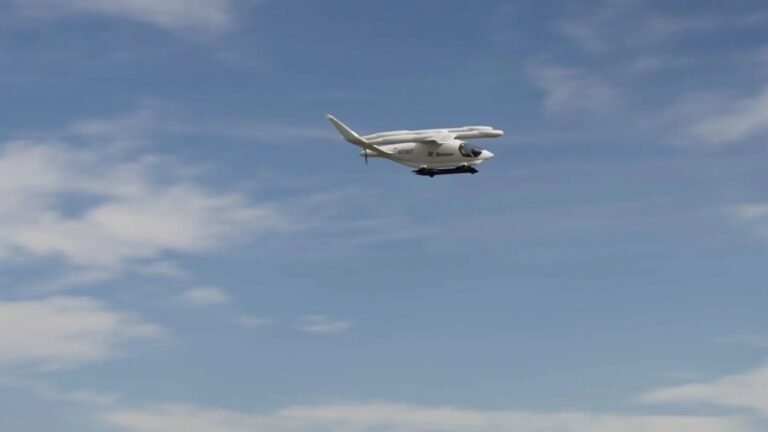Beta Technologies Alia electric aircraft flying in Louisiana