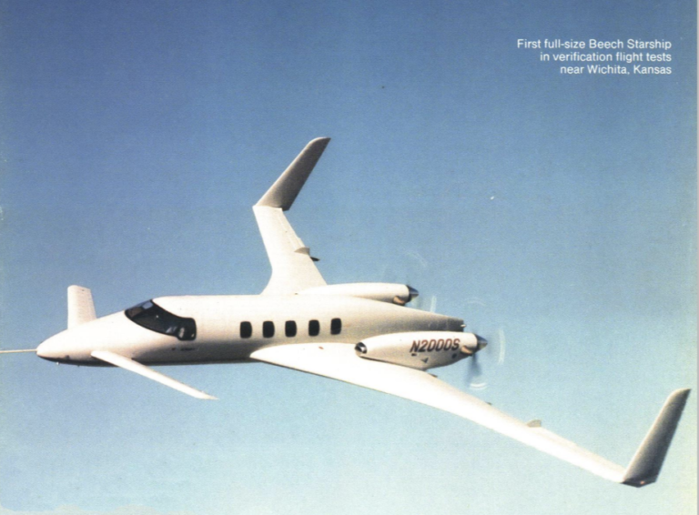 From The Archives: First Full-Size Beech Starship In Verification Flight Tests april 21, 1986