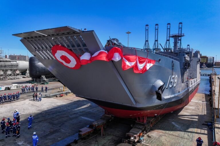 HD Hyundai Heavy Industries Launches Second Landing Support Ship for Peru