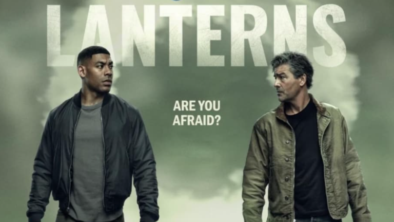 two superhero men on a promo banner