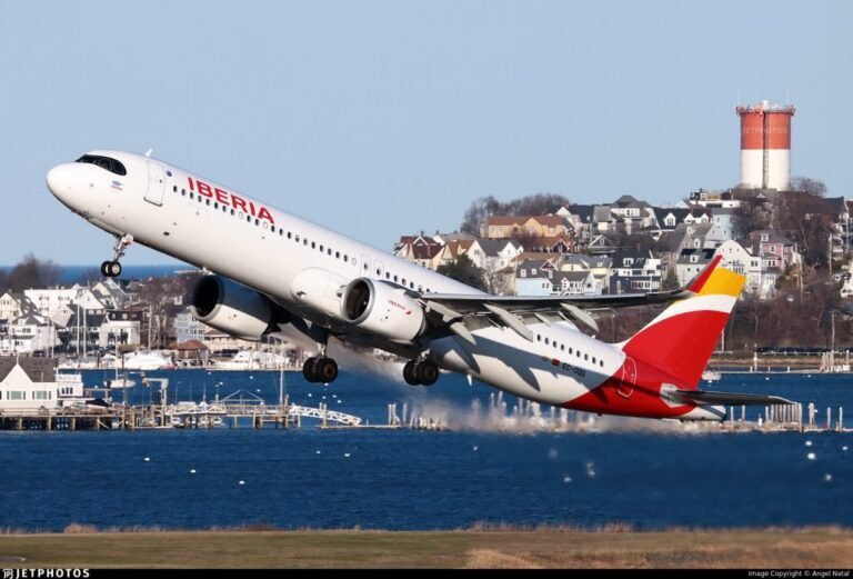 Iberia planning special eclipse flight for 12 August An Iberia A321XLR departing Boston