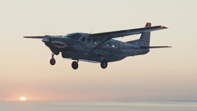 Merlin Caravan flying in sky