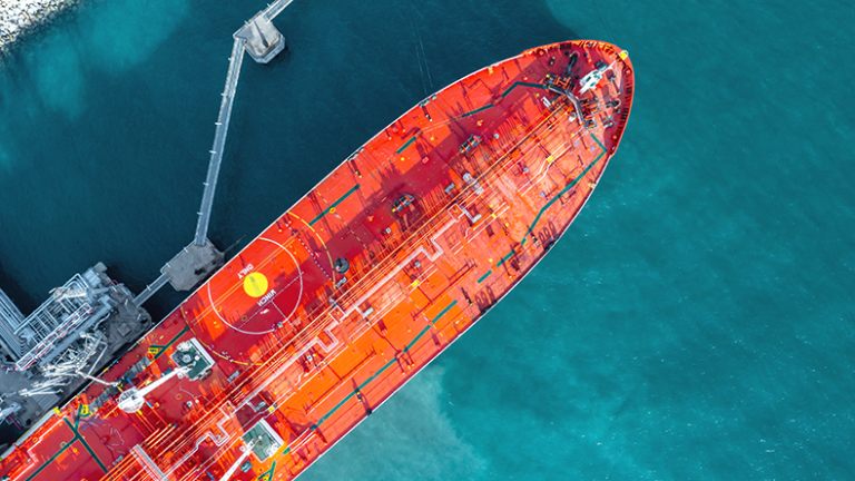 Generic oil tanker - aerial view