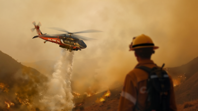 The National Transportation Safety Board is investigating the fatal crash of a Fly Precision firefighting helicopter that went down in Yosemite National Park while battling the Dome Fire. [Credit: Skyryse]
