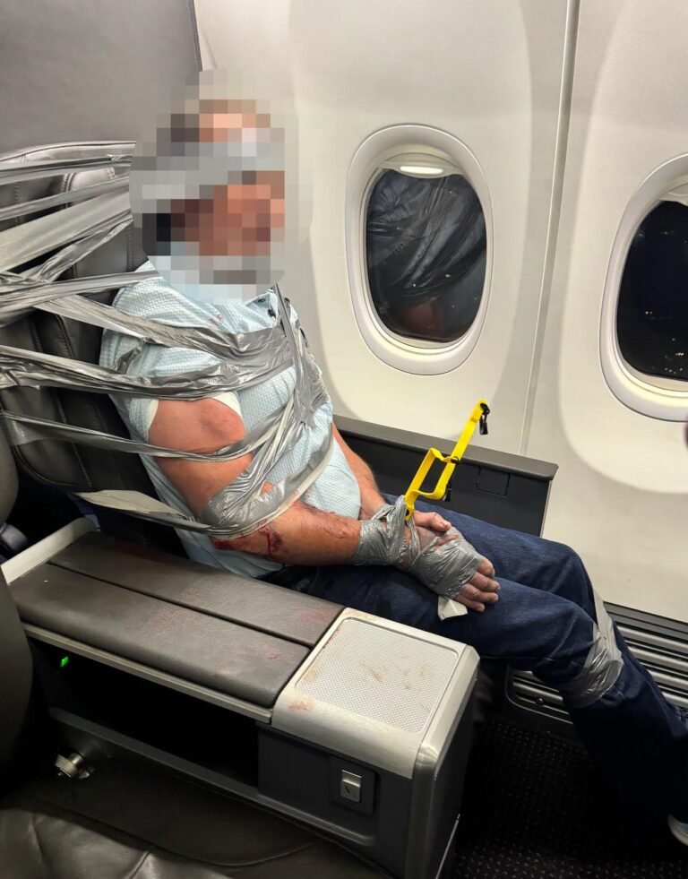 A 67-year-old Arizona passenger duct-taped to seat on American Airlines flight to Newark