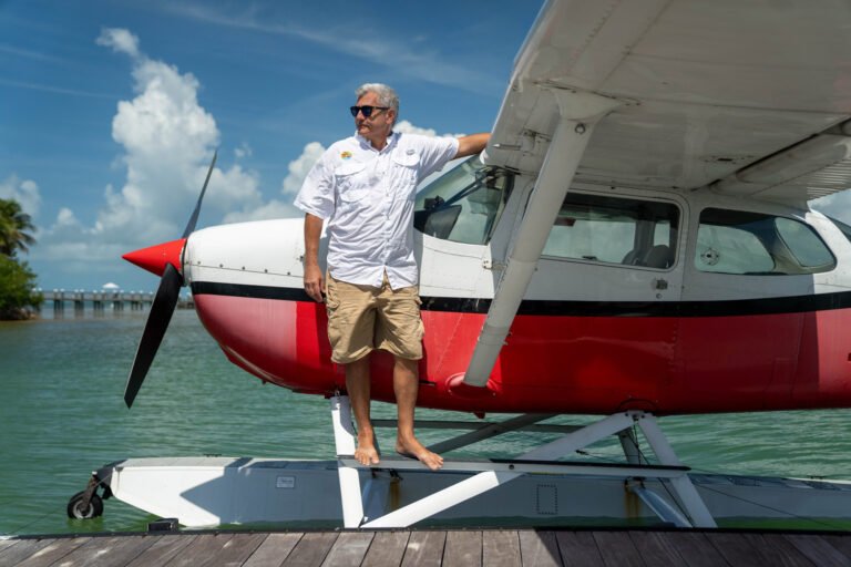 Nick Pontecorvo is a seaplane operator flying a Cessna 172. [Credit: Jon Whittle]