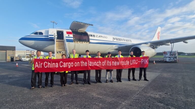 The new service will operate twice weekly between Urumqi Tianshan and Glasgow Prestwick