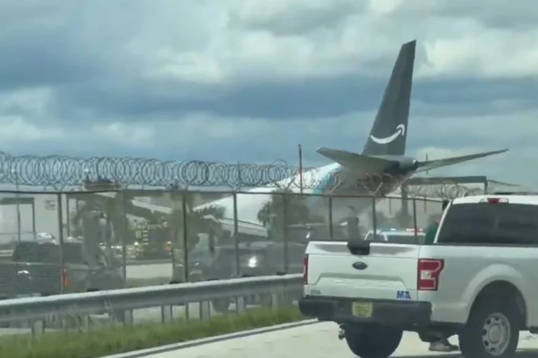 Amazon Prime Air Boeing 767 overruns runway and catches fire in Miami Air Data News