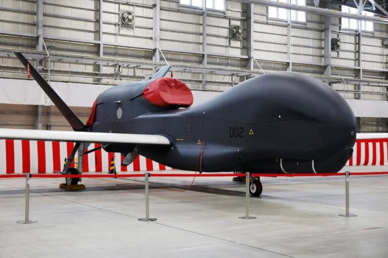 Japanese Global Hawk drone splashes down in crash Japanese Global Hawk drone splashes down in crash