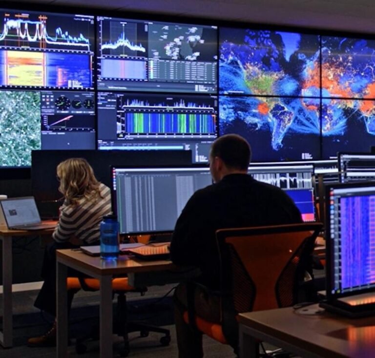 Leonardo Brings HawkEye 360 Closer To Space Guardian System analysts work at computer stations