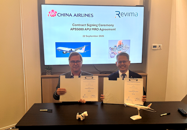MRO Industry Rolling Daily Updates (September 2026) China Airlines and Revima. Credit: Aviation Week