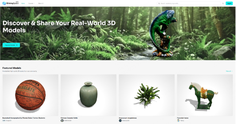 ShiningSpace platform UI. Image via SHINING 3D.