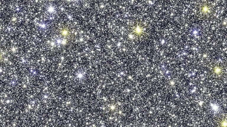 simulated image of part of central bulge of Milky Way